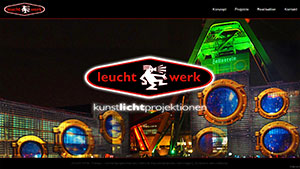 LEUCHT-WERK - Kunstlichtprojektionen | Groß- und Fassadenprojektion, Lichtkunst und Videomapping